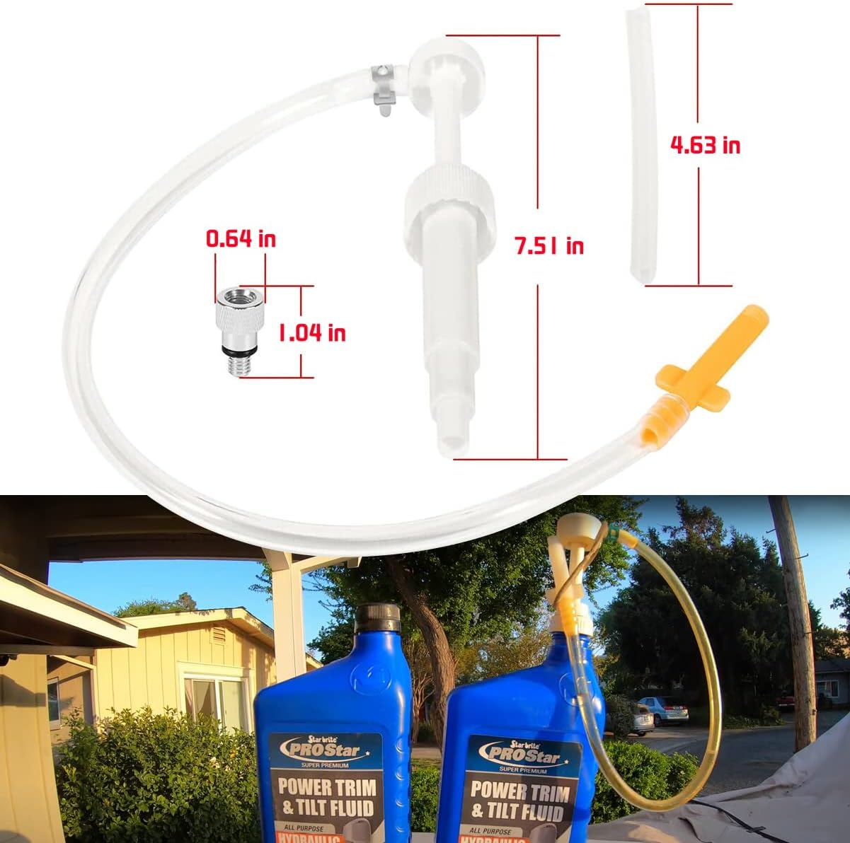 Marine Lower Unit Gear Lube Pump For Standard Quart Bottles Fits All Mercury and Mariner Outboards