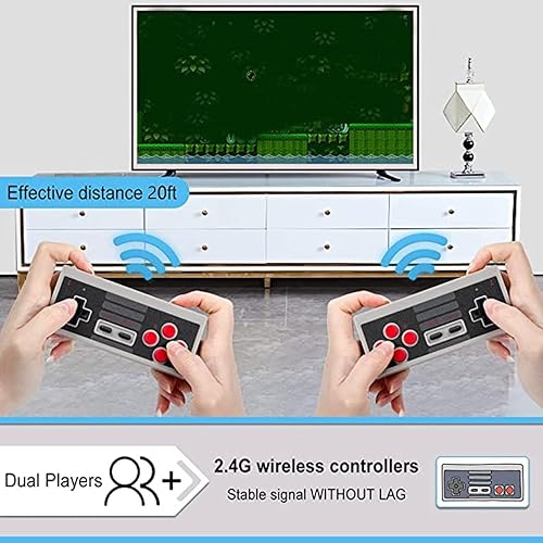 Miniatura 4 de Retro Game Console, Video Game Consoles with AV output, Built-in 600 Games, Plug and Play Video Gaming Consoles with Dual 2.4G Wireless Controllers.