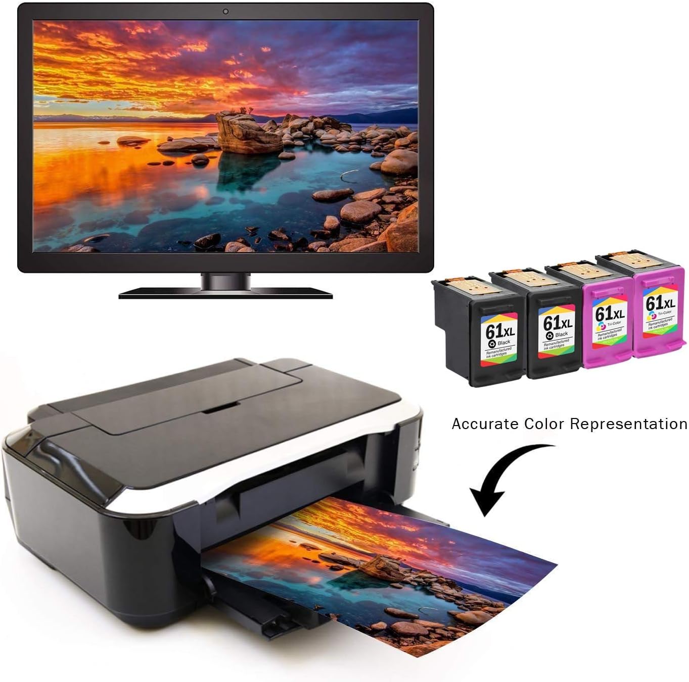 🛒 Crazy Deals Limeink 4 Remanufactured Ink Cartridge Replacement 61XL High Yield for HP 1000 1010 1050 1055 1510 1512 2000 2050 2510 2512 2514 2540 2542 2543 2549 3000 3050 3050A 3054A 3051A Envy (2 Black, 2 Color) Exclusive Discount 90% Price Limeink 4 Remanufactured Ink Cartridge Replacement 61XL High Yield for HP 1000 1010 1050 1055 1510 1512 2000 2050 2510 2512 2514 2540 2542 2543 2549 3000 3050 3050A 3054A 3051A Envy (2 Black, 2 Color)