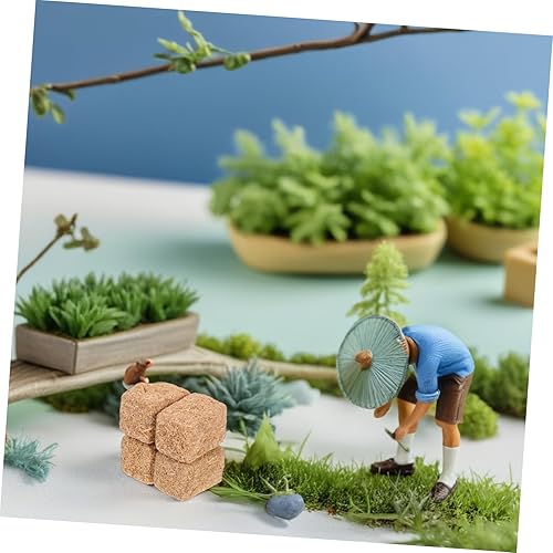 Miniatura 9 de TOYANDONA 4 piezas de mini balas de paja para decoración rústica, estilo granja, telón de fondo para bodas, proyectos de bricolaje y exhibiciones de