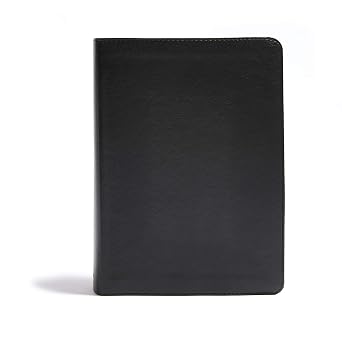 CSB He Reads Truth Bible, Black LeatherTouch, Black Letter, Wide Margins, Journaling Space, Illustrations, Reading Plans, Single-Column, Easy-to-Read Bible Serif Type