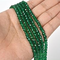 Vista 3 de Justinstones Cuentas sueltas de ágata verde natural de 4 mm, cúbicas, con facetas, para fabricación de joyas de bricolaje, 40,6 cm