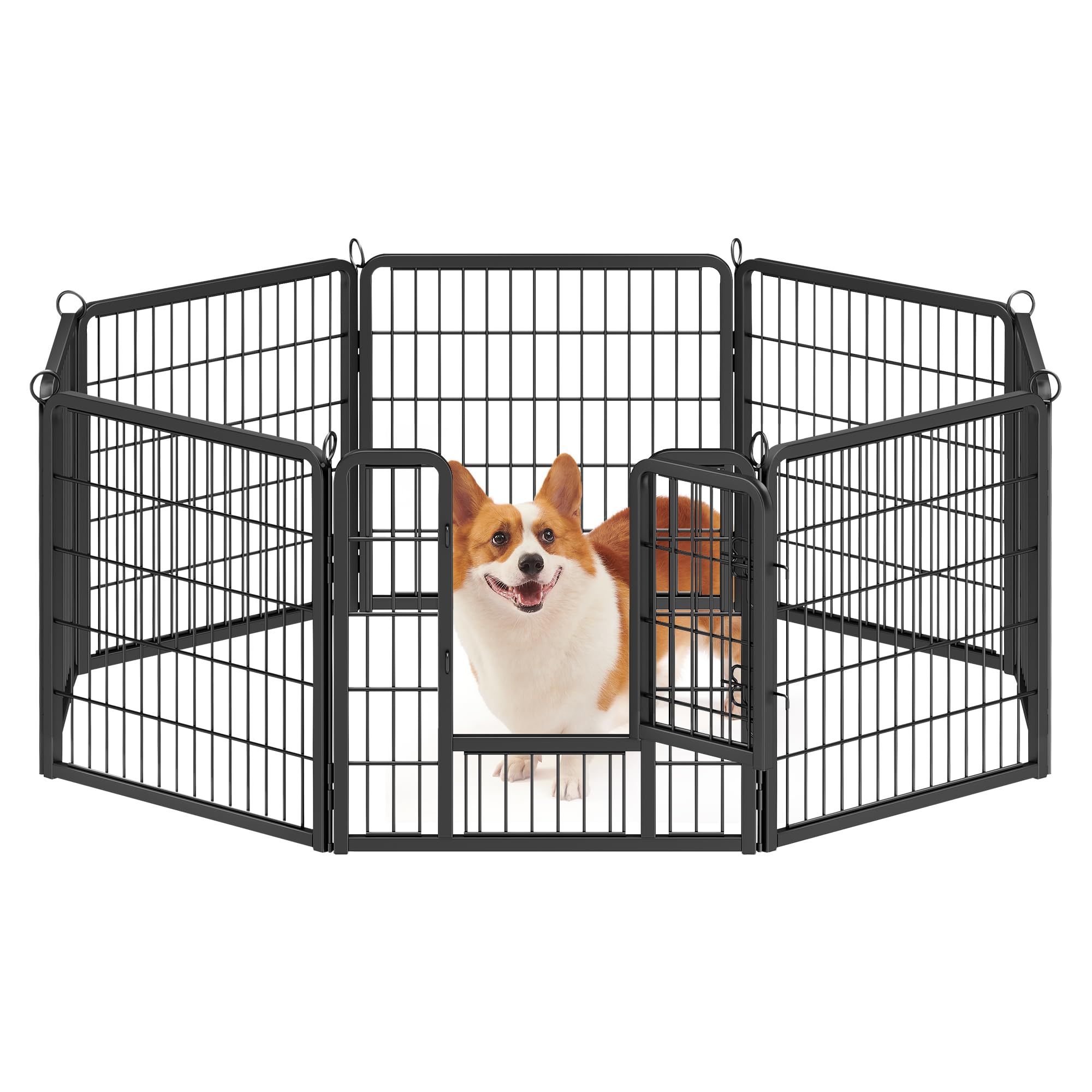 FEANDREA ペットフェンス 中型犬用 パネル8枚 高さ60cmPPK86G Amazon | FEANDREA ペットフェンス 大型犬用 中型犬用 ペット