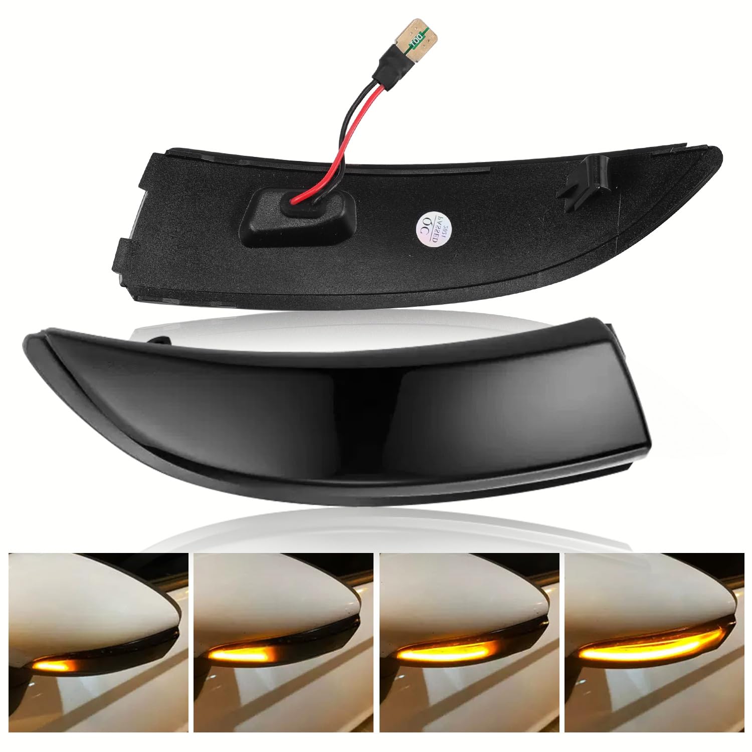 WinPower LED Freccie Indicatori Direzione Laterale Luci Specchietto Retrovisore Compatibili con Ford Fiesta MK7 2008-2017, B Max 2012-2017, 1 coppia