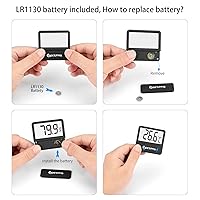 Vista 6 de capetsma Termómetro de acuario Termómetro digital para pecera, termómetro de reptil preciso Medidor de temperatura con pantalla LCD grande