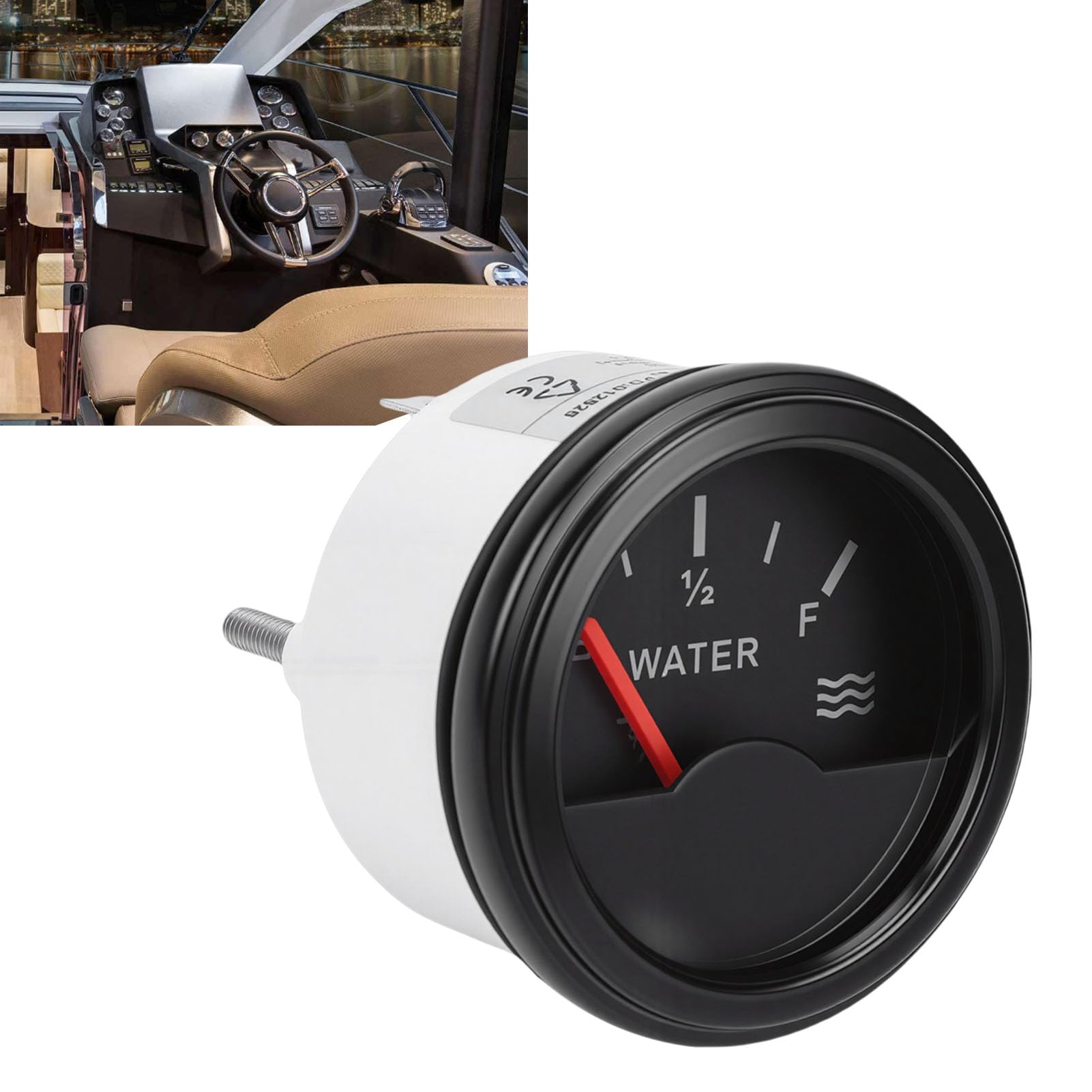 Tankanzeige, 52 Mm Wasserdichter Zeiger, Wasserstandsanzeige für Yachten, Boote, Generatoren, Busse, Verfügbarer Spannungsbereich