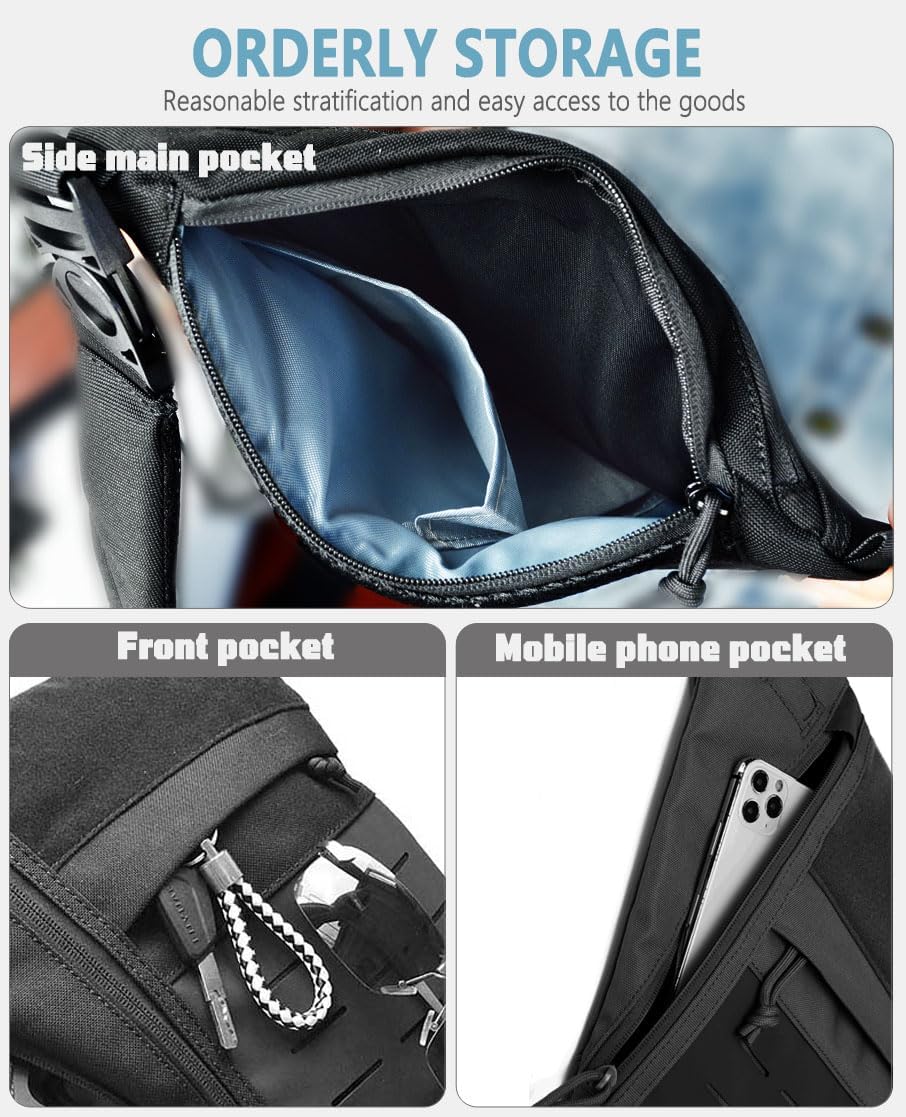 Tactical Sling Bag for Men Women Crossbody Anti-Theft CCW Sling Bag EDC Carry - Image 7