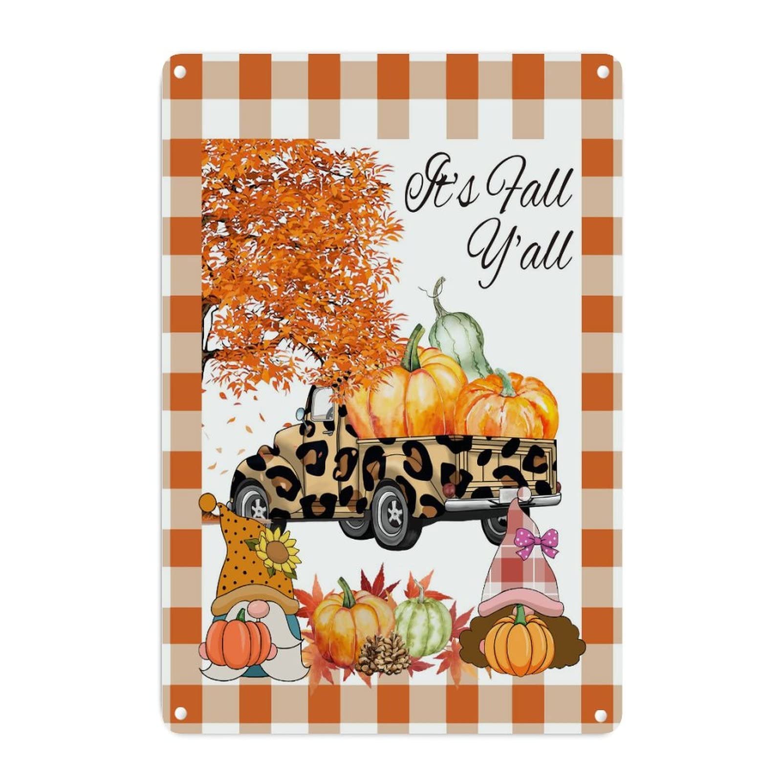 Plaque Thanksgiving métal grand format pour embellir un mur vide
