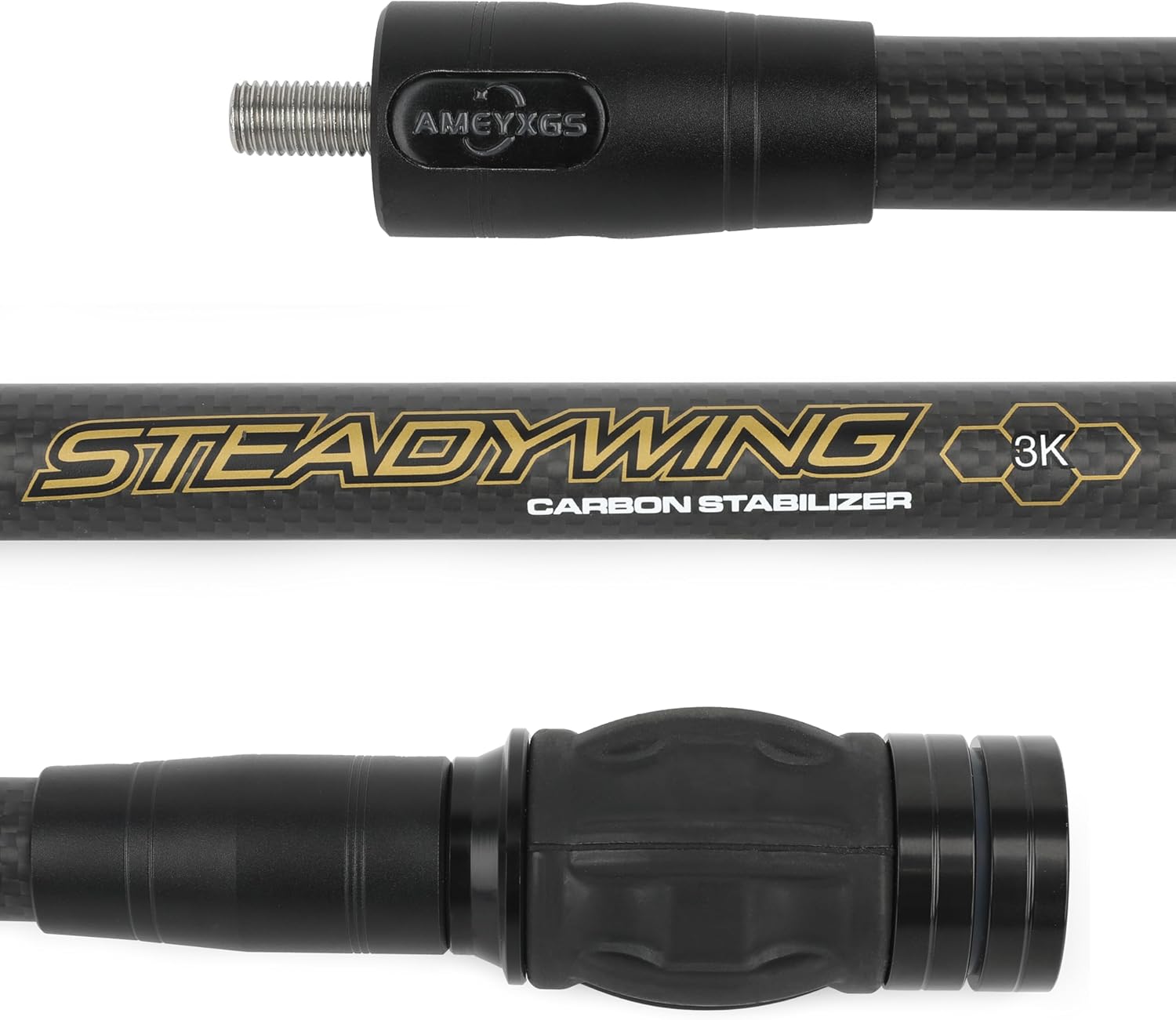 Bow Stabilizer for Compound Bow, Stabilizer Kit, 6" 8" 10" 12" 15", Archery Balance Rod,3K Carbon Fibre,Damping System and Shock Absorber Weights Kit