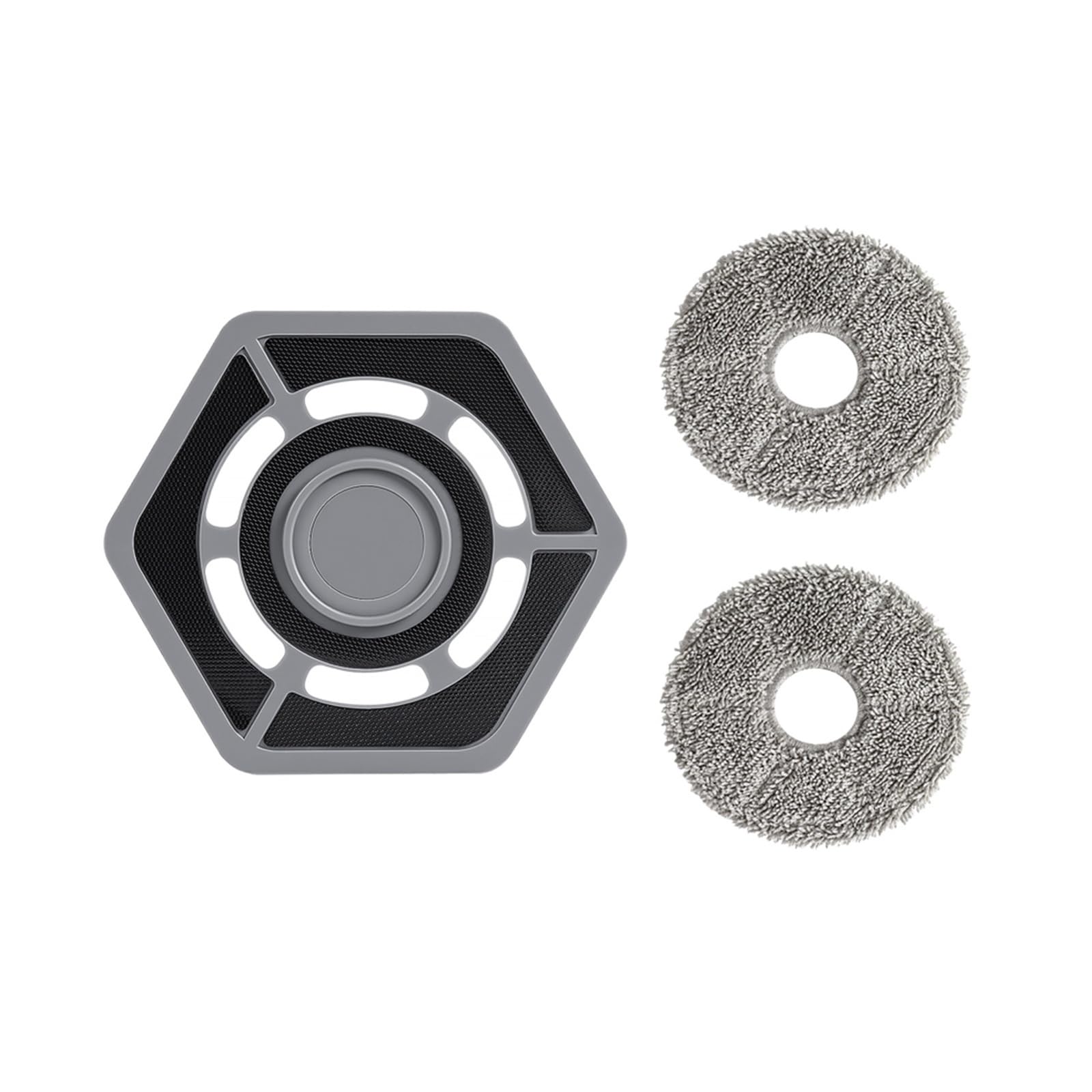 HIZON Mop Bracket Holder With Mop Pads Mop Cloth Rag Part ，Compatible For Ecovacs，Compatible For Deebot， N9 N9+ Robot Vacuum Cleaner Replacement Accessories Parts(SET2)