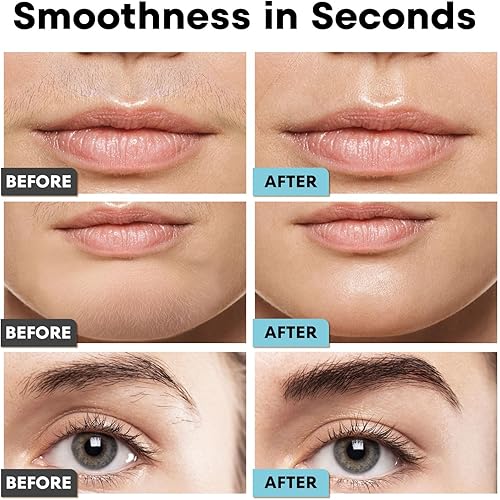 Miniatura 5 de Removedor recargable de cejas y vello facial para mujeres, maquinilla de afeitar 2 en 1 con luz LED integrada para depilación sin dolor