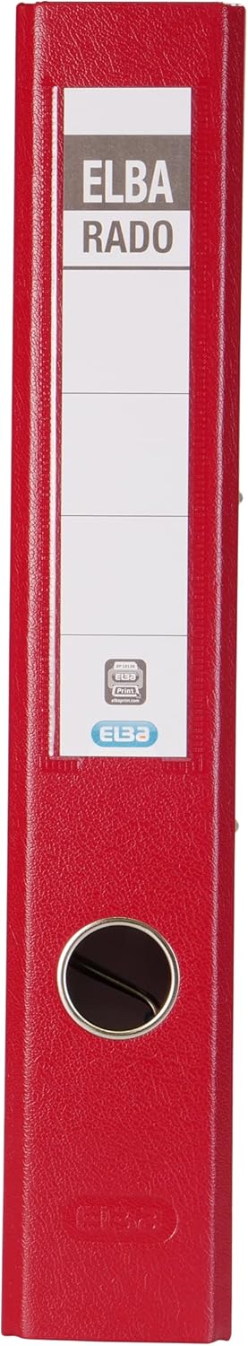 Elba “Rado Plast” Ring Binders A4 PVC A4, Narrow (1 Item) Schmal (1 Stück) red