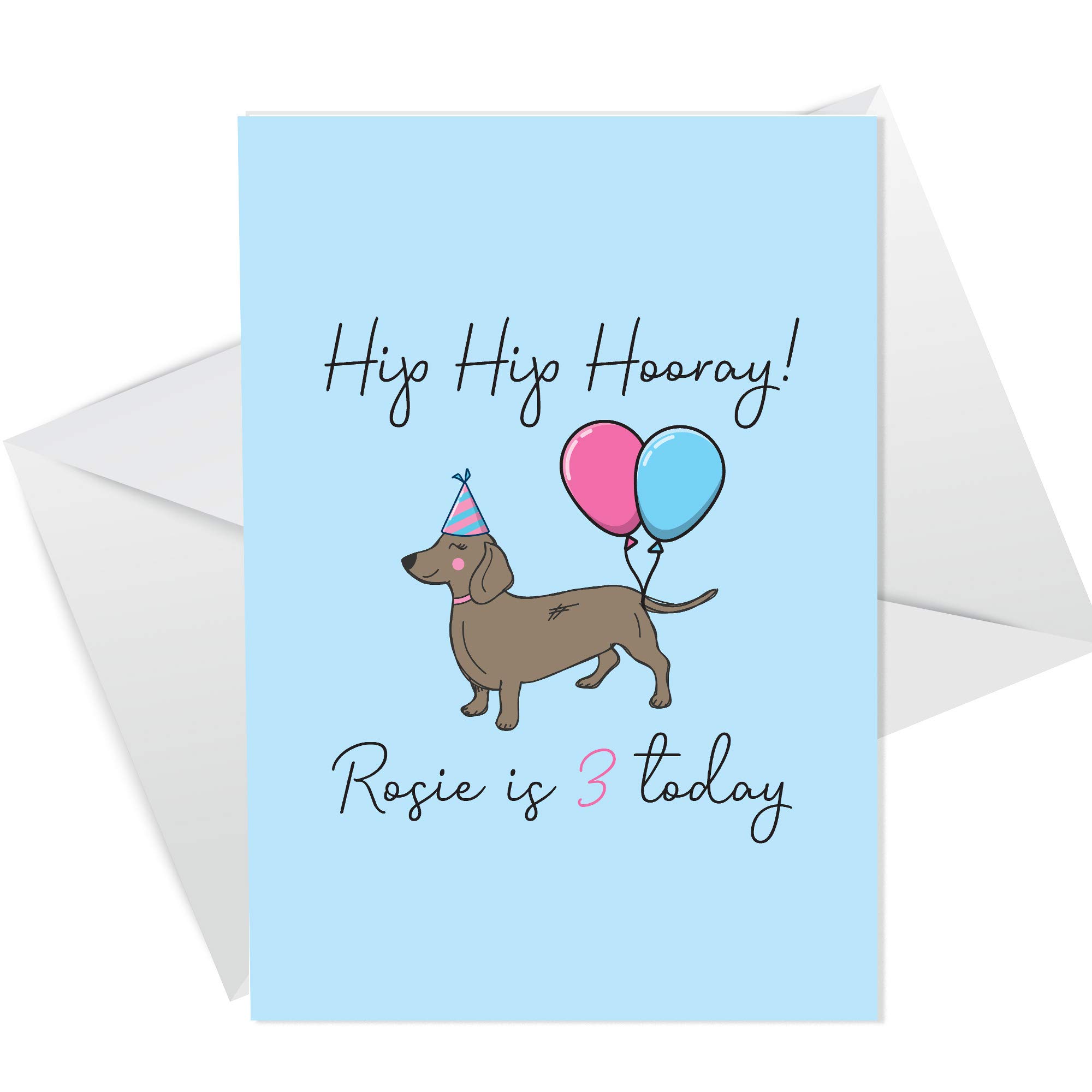 RED OCEAN Funny Personalised Birthday Card For The Dog Novelty Dachshund Card For Dog Mum Dad