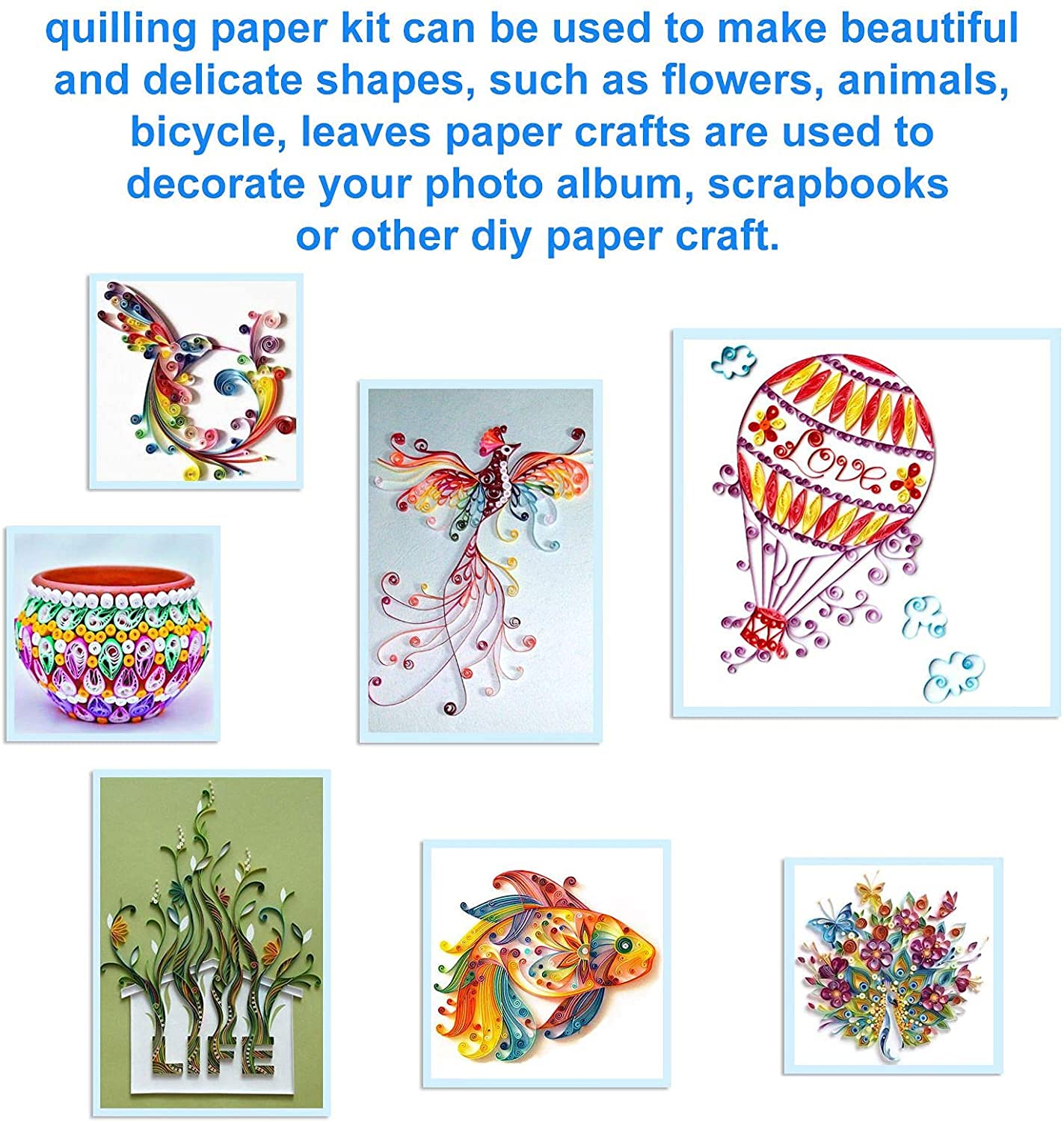 PRANSUNITA Paper Quilling strips Size 7mm : Pack of 1000 Strips for DIY Qulling Crafts and art work 3