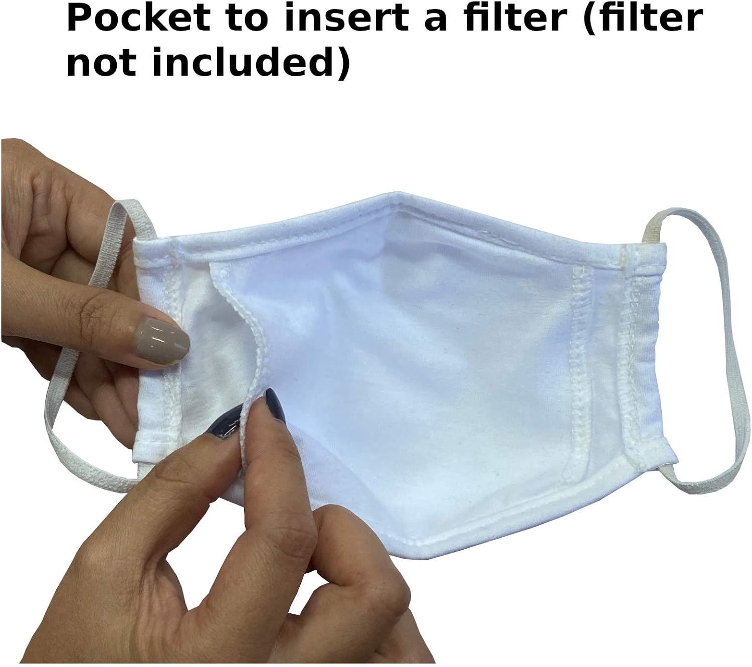 LOFBAZ 3 Pack Adult Cotton Cloth Face Coverings Washable Reusable with Filter Pockets
