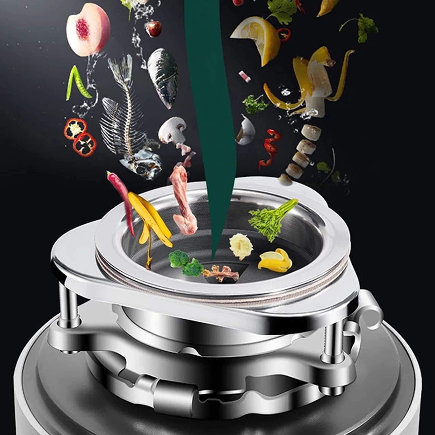 Garbage Disposal Garbage Disposal with Household Food Waste Garbage Disposal Continuous Feed 7 Level of Grinding 3800 RPM