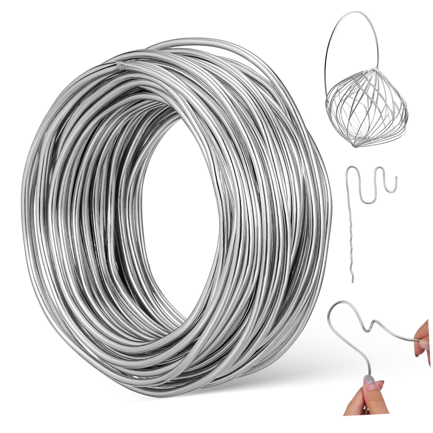 Alambre de Aluminio Flexible Manualidades Modelar Bisutería Arreglos y Esculturas DIY Alambre Fino para Artesanía y Floristería
