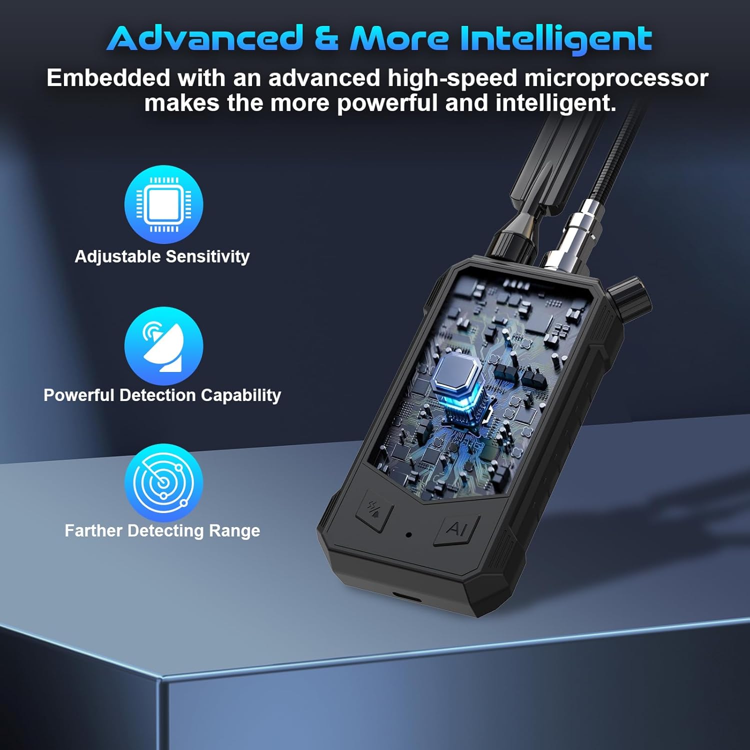 Hidden Camera Detector Spy Camera Finder, GPS Tracker and Bug Detectors, Listening Devices Detector for Car, Hotel, Travel, No Eyes Anti-Spy RF Signal Detector - Image 5