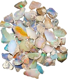ColouredRocks 50pcs ETHIOPIAN OPALS Raw Crystals, Raw Stones, Rough Gemstones, Jewelry Making Supply, Cabbing, Polishing, Cutting, Decor, DIY, Crafts (4-8 mm size)