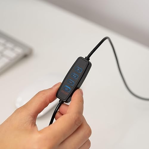 Miniatura 7 de Lámpara de escritorio LED de doble cabezal, cobertura ultra ancha para espacios de trabajo de 72 pulgadas, cuidado de los ojos, ajustable en 360,