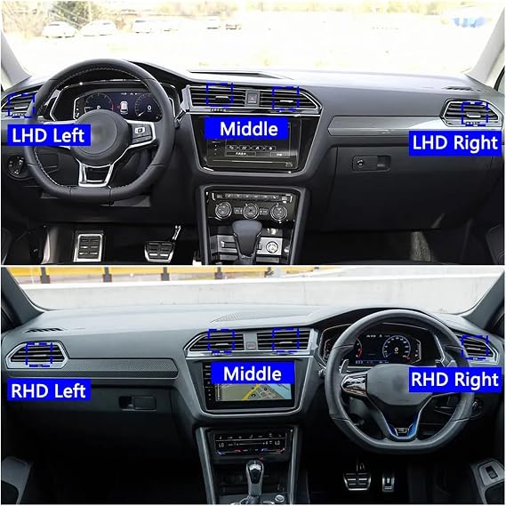 1PC Car Front Dashboard Air Conditioner Grille Tab Clip,Fit For VW/Volkswagen/Tiguan 2017-2022 AC Vent Slider Kit automotive ac vent grille cover(RHD Left 1PC)