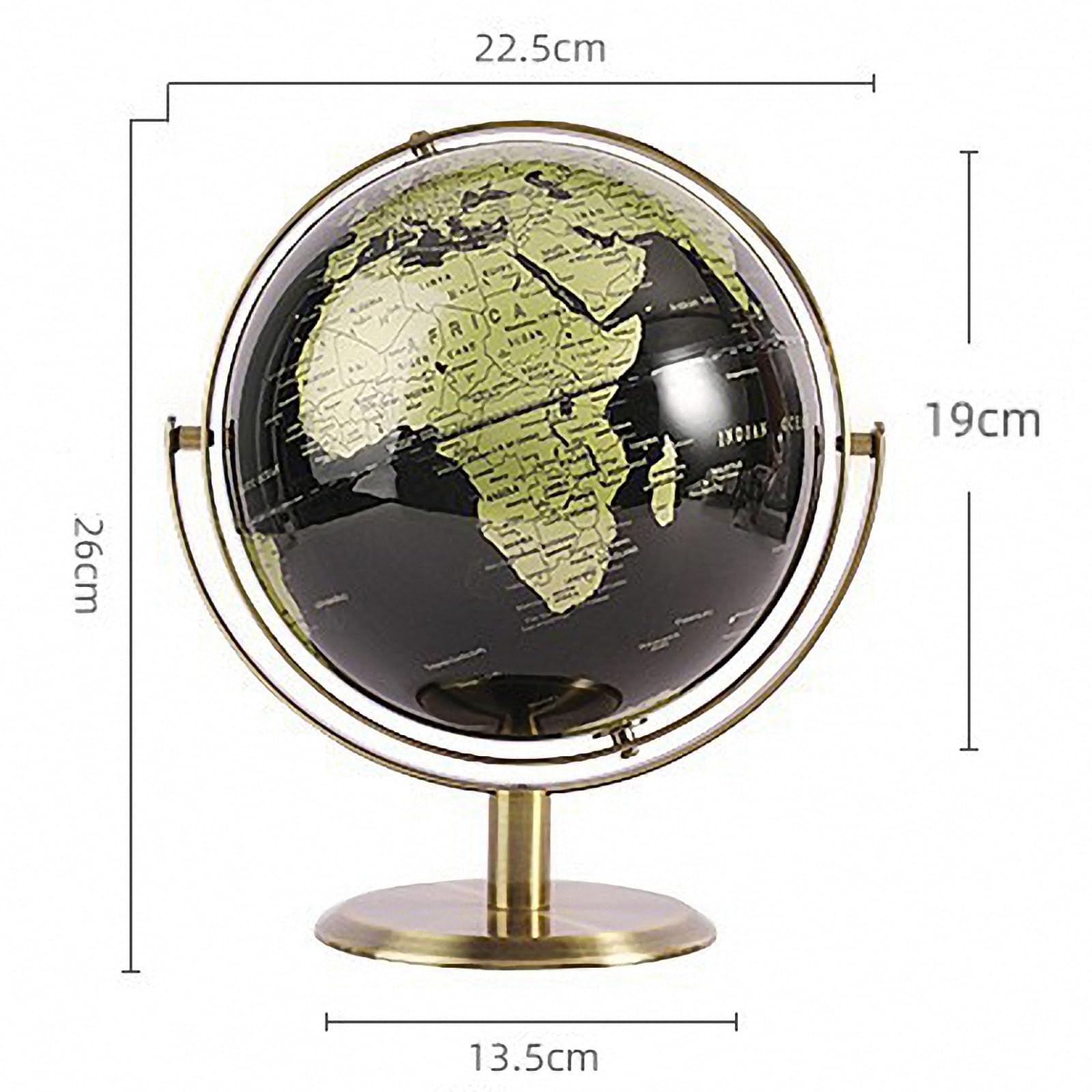 Ornamenti Moderni per mappamondo scrivania, mappamondo Stampato ad Alta Definizione ruotabile a 720°, Decorazione per Arredamento della casa, Soggiorno, Studio per Ufficio