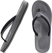 COFACE Womens Flip Flops with Arch Support Comfort Beach Thong-Sandals for Woman Lightweight