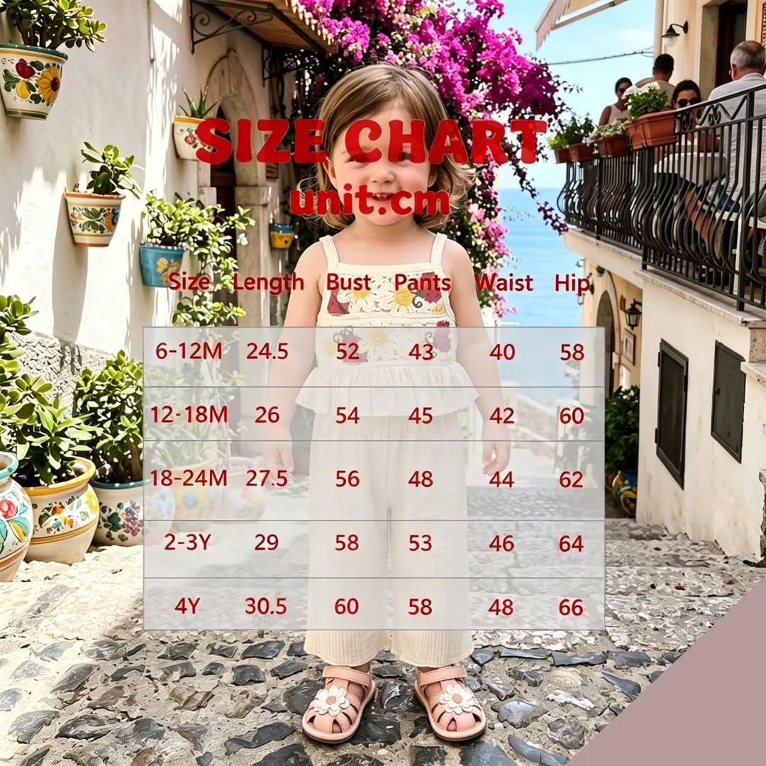 Baby Girl Summer Outfits Crocheted Camisole And Elastic Pants Clothing Set