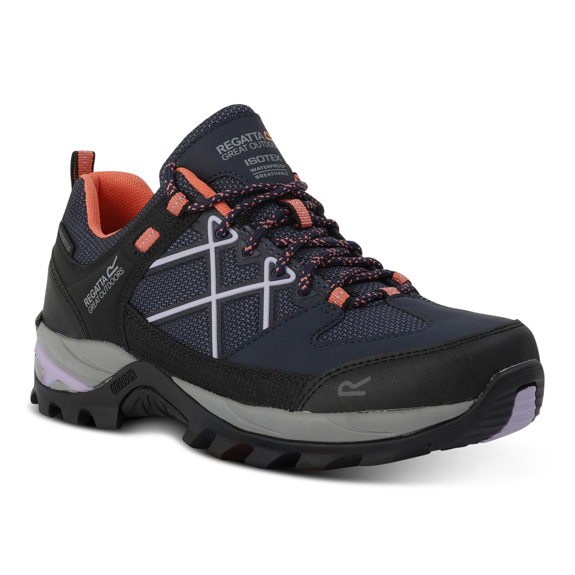 Regatta Womens Samaris III Hiking Shoes, Navy, Size 6, Women