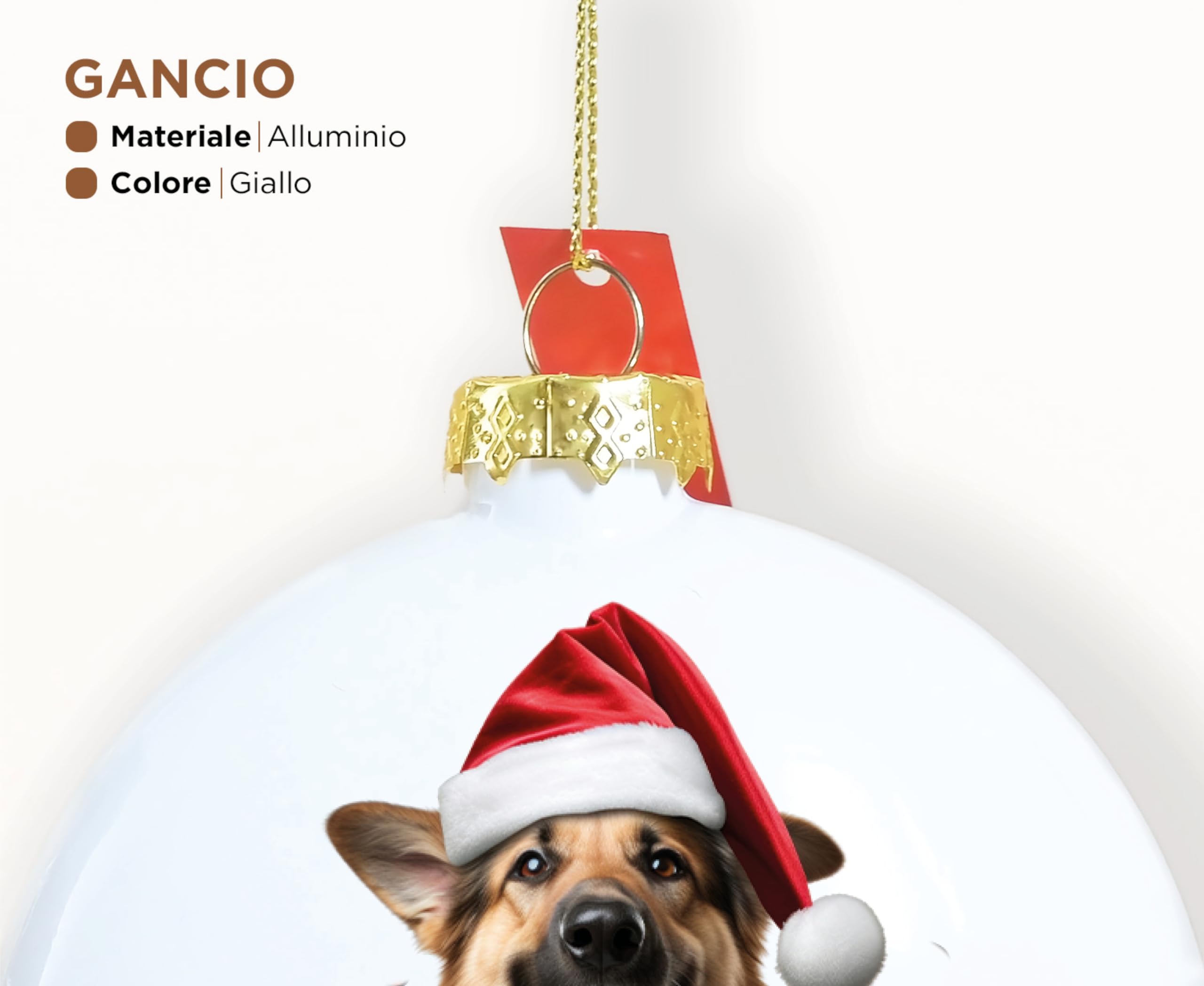 Akinda Art Gallery Pallina Di Natale Vetro Renna Con Stelle - Personalizzabile Con Testo - Addobbi Albero