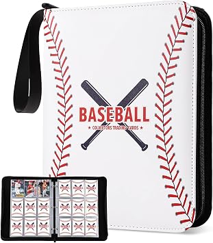 GEAGMAGC Baseball Card Binder, 900-Pocket Trading Card Holder with Sleeves