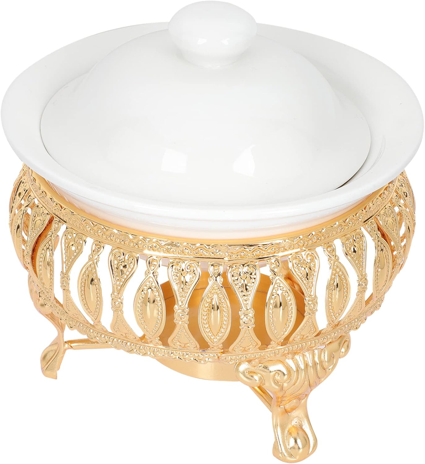 Teapot Warmer Ceramic Pot Elegant Candle Stand High-Temperature Resistant Tea Heating Tool for Loose Leaf and Blooming Tea for Home and Office Use