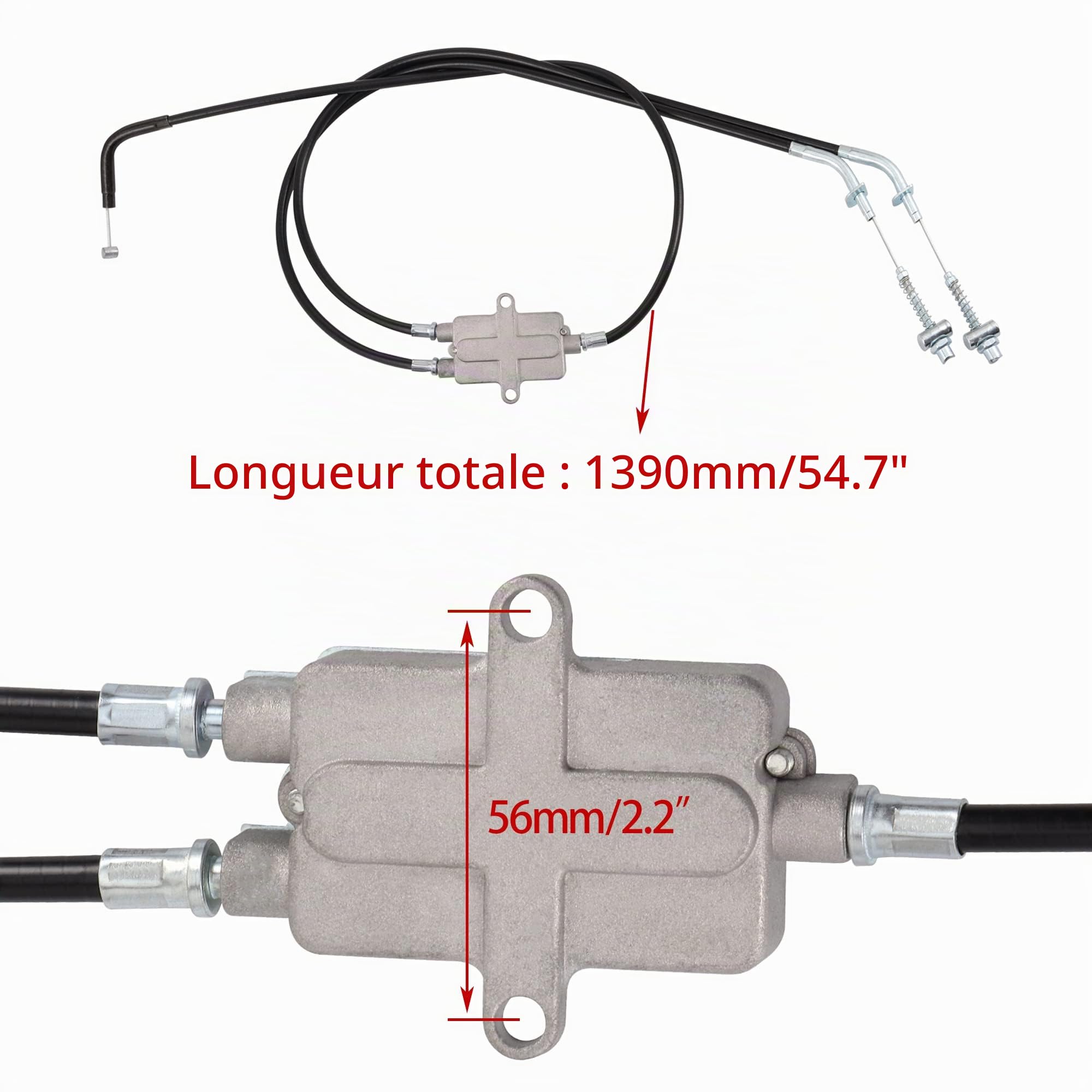 WOOSTAR 54,7" Câble de Frein Remplacement pour 150cc 200cc 250cc 4 Roues ATV Quad