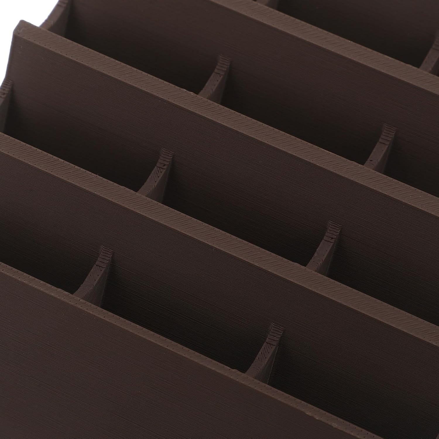 Generic Blade Organizer Tray for Barber Salon - Beard/Razor Blade Storage Case 12-Slots For Home Hotel Bathroom Countertop/Wall Mounted 4.1x3.9x1.6Inches Brown