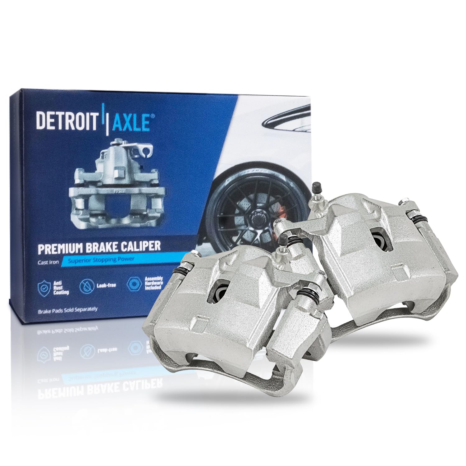 Detroit Axle - Front 2pc Brake Calipers for Toyota RAV4 Prius V