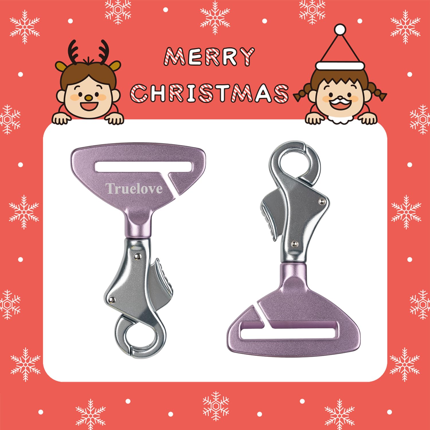 Fibbia Di Sicurezza Per Cintura Auto Cani In Alluminio Aerospaziale - Resistente Fino A 320kg, Viola - Foto 5