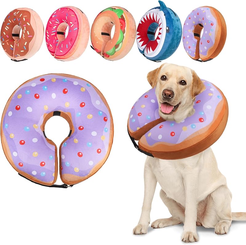 Colar Inflável de Recuperação para Cães BEAUTYZOO, Modelo Cone Collar, Tamanho S