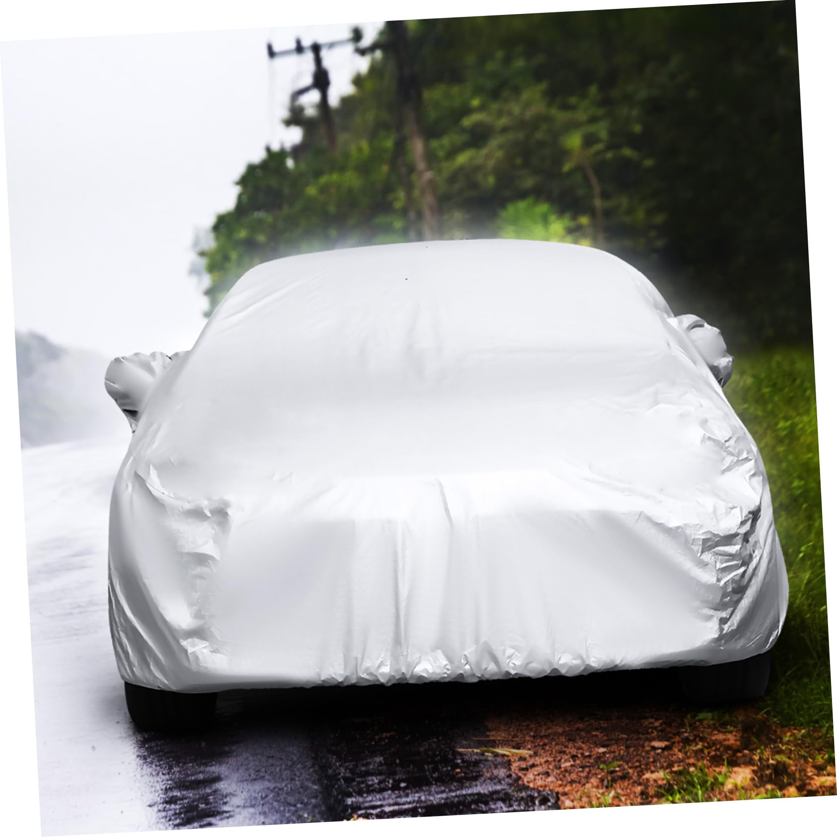 OSOLADY 170t Weather SUV Car Cover Silver-Coated Outdoor Protection for Sun Rain and Snow for Models — view 9