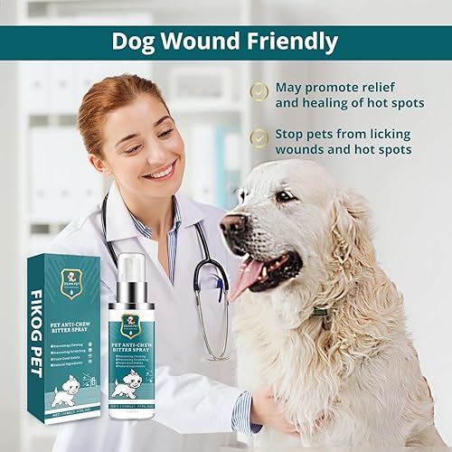 Miniatura 4 de Spray de manzana amarga para perros para dejar de masticar y lamer, 5.1 fl oz – Spray sin masticar para perros, deja de lamer heridas y puntos