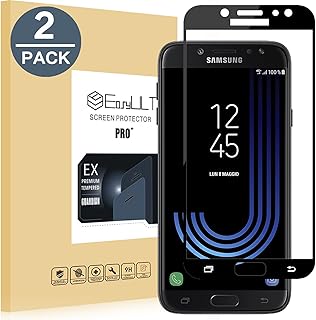 EasyULT [2 Pack] Protector de Pantalla para Galaxy?J7?2017, Cobertura Completa Vidrio/Cristal Templado para?Galaxy?J7?2017-Negro