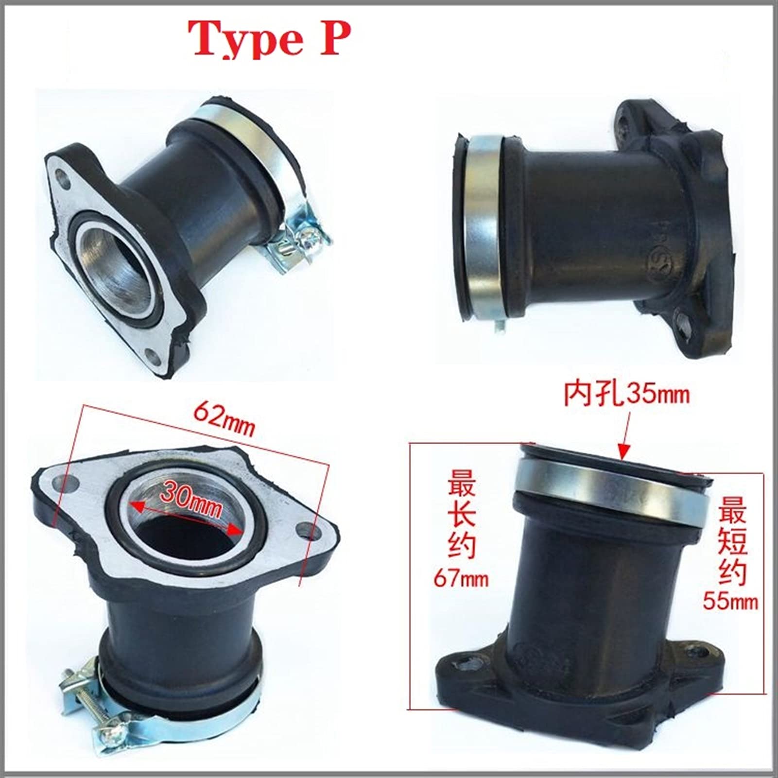 Buy ELAUK Exhaust Manifolds & Parts 125cc 150cc 200cc 250cc zongshen