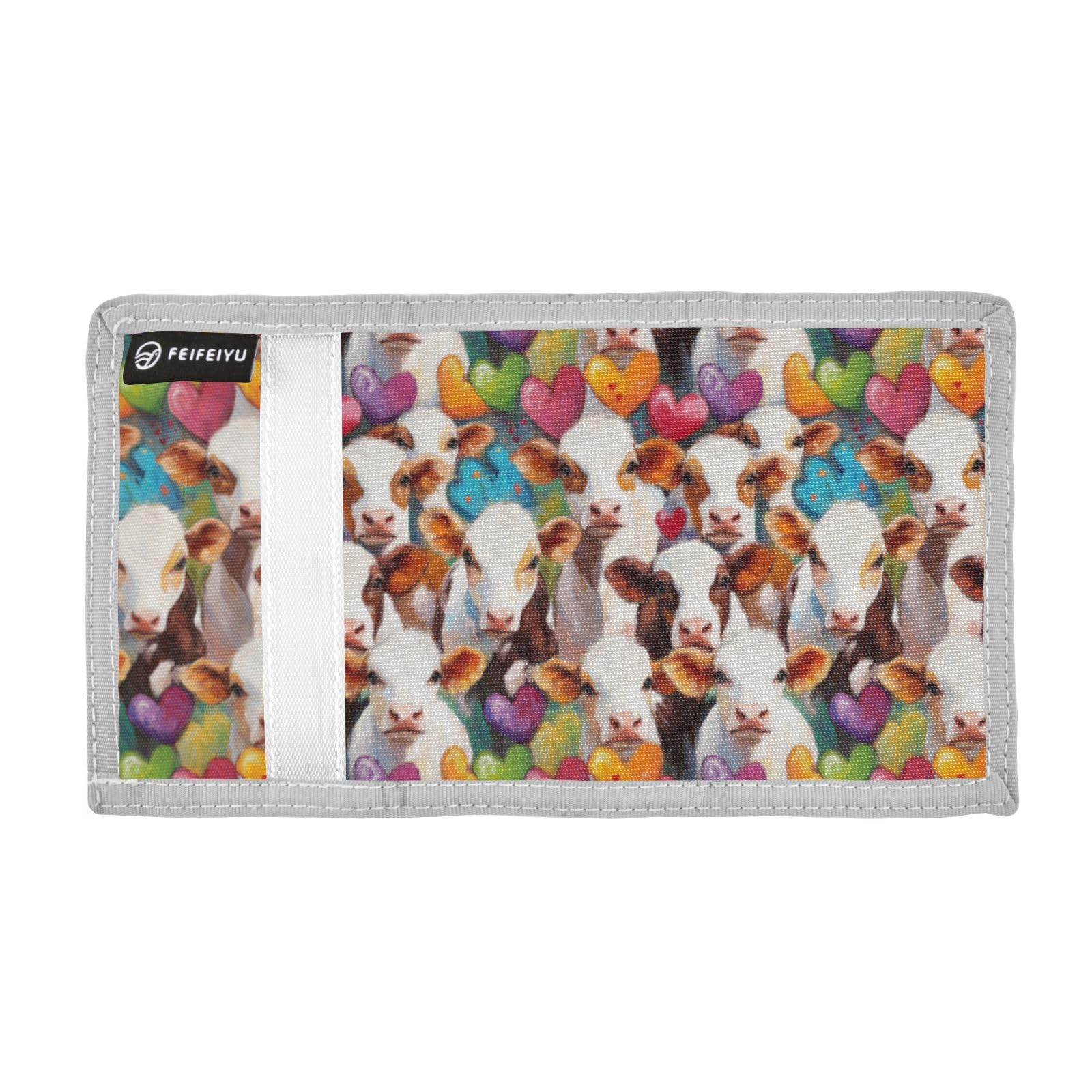 Wusikd Cute Calves Kids Wallet for Boys Girls Toddler Trifold Wallet Novelty Wallet for Teens Women Men