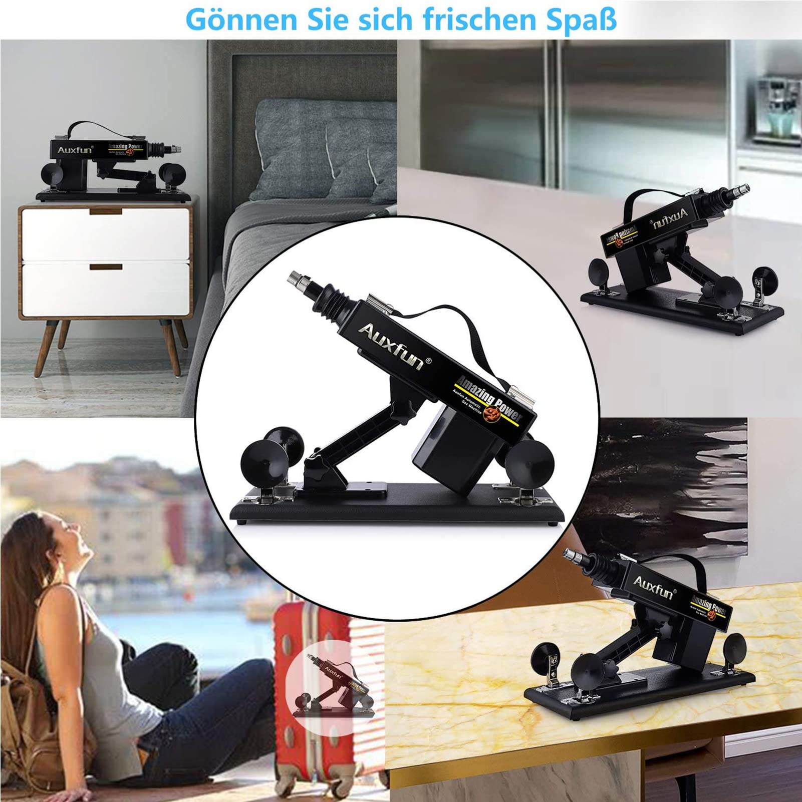 - Sěx Máquinas Automáticas para Mujer Pareja, Śexhine Empuje Ajustable con 8 Accesorios, Maquina Śexừal con Coñsolådør para Púnto Ġ Vaĝinàl Y Juègo Ānal, para Mäsťurbación Femenina