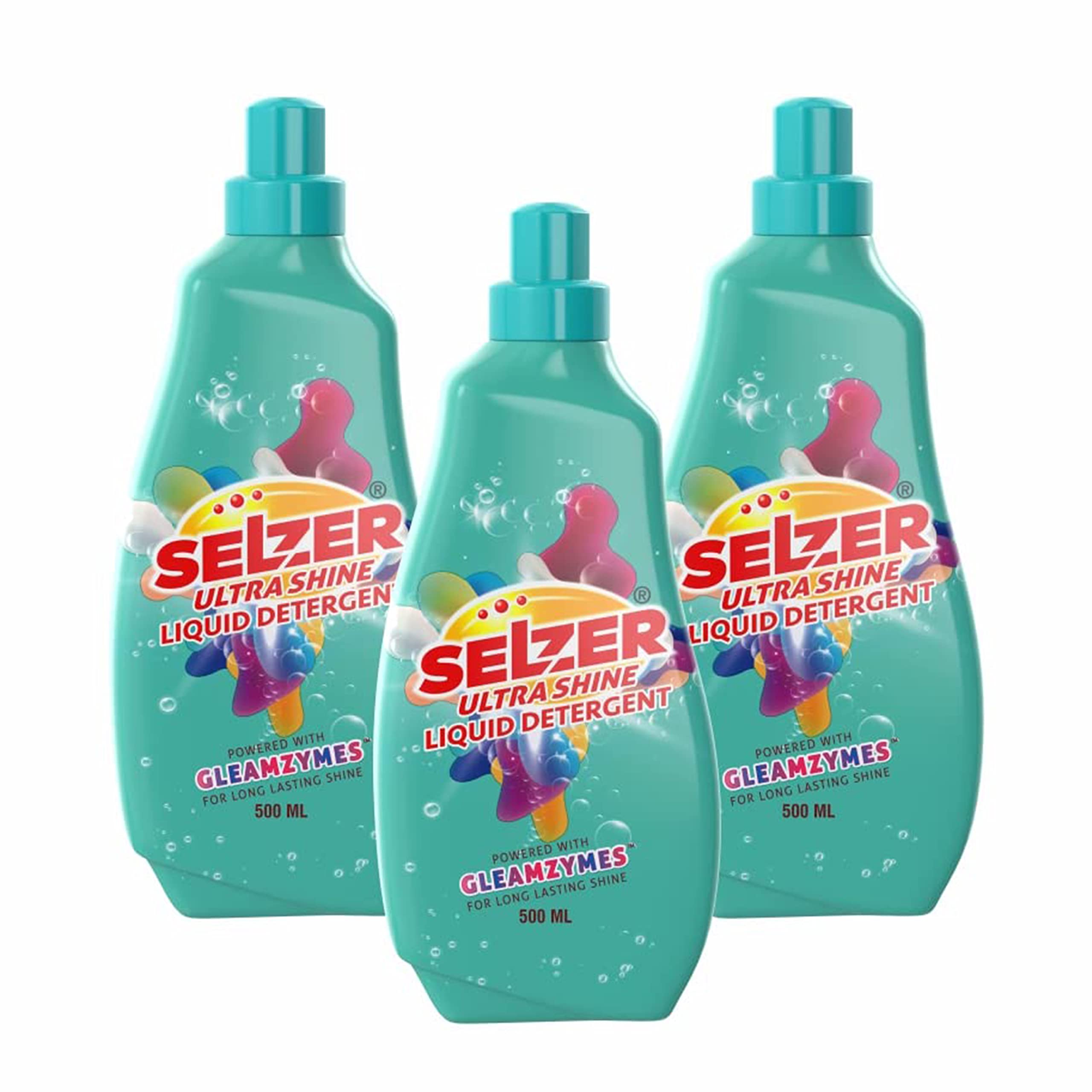 Selzer Ultrashine Liquid Detergent For Tough Stain Removal, Preserves Shine and Color For Long-Lasting Fragrance - 500 ml (Pack of 3) (B0BRKJ33CZ) Amazon Price History, Amazon Price Tracker
