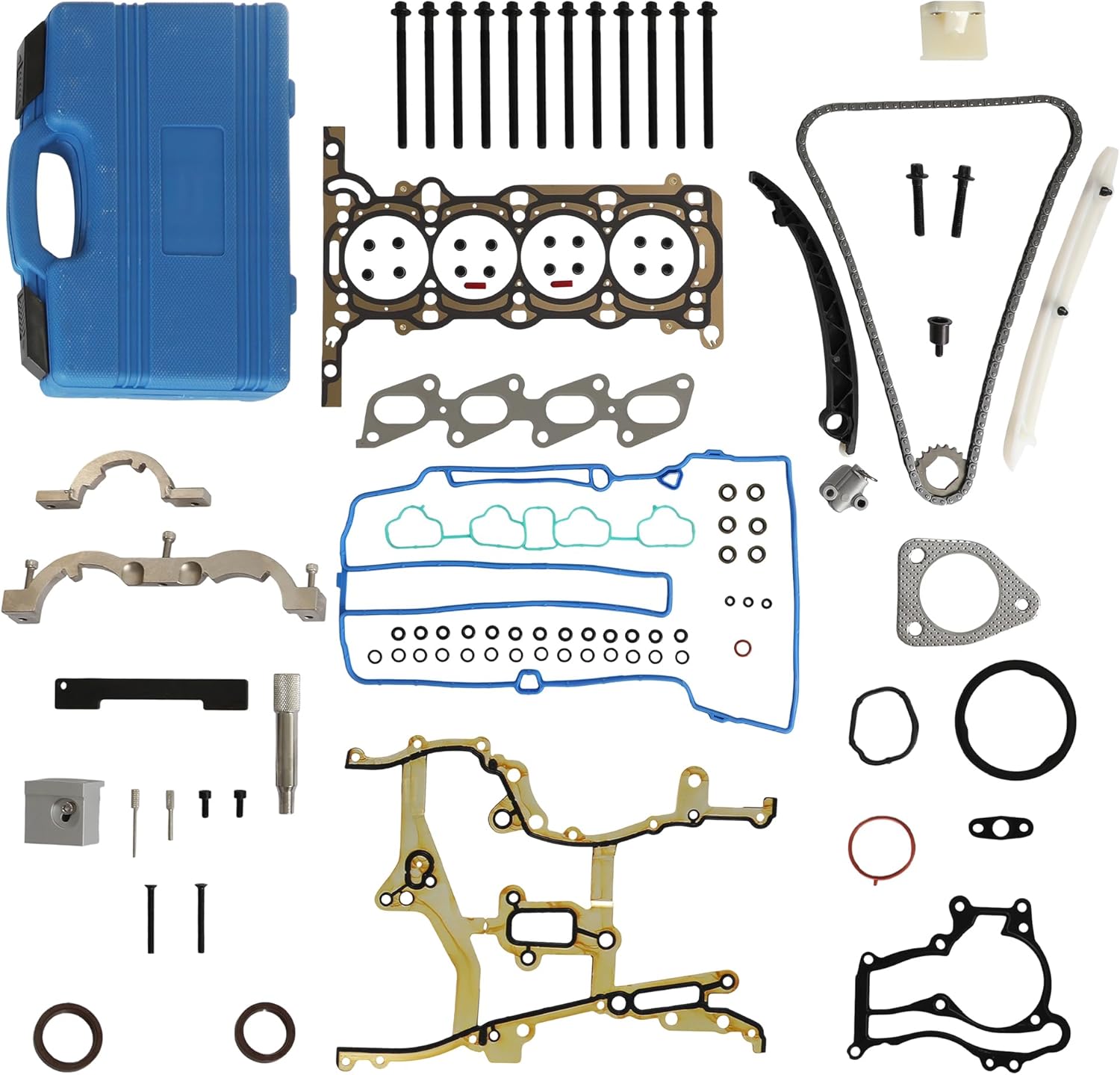 Timing Chain Kit & Head Gasket Set with Bolts Fit For Chevy Cruze 1.4L 2011-2016, Fit For Buick Encore 1.4L 2013-2016 HSCV001 HS54898 HS31411 22HP47N ETCK2102