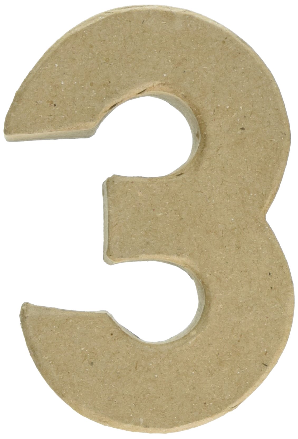 CPLBV0469.3 Mache 4" Number 3 Kraft, 4