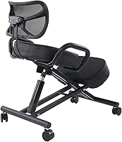 Vista 7 de Ejoyous Silla de rodillas, taburete neumático de corrección de postura con cojín altura ajustable ortopédico taburete de escritorio para bancario