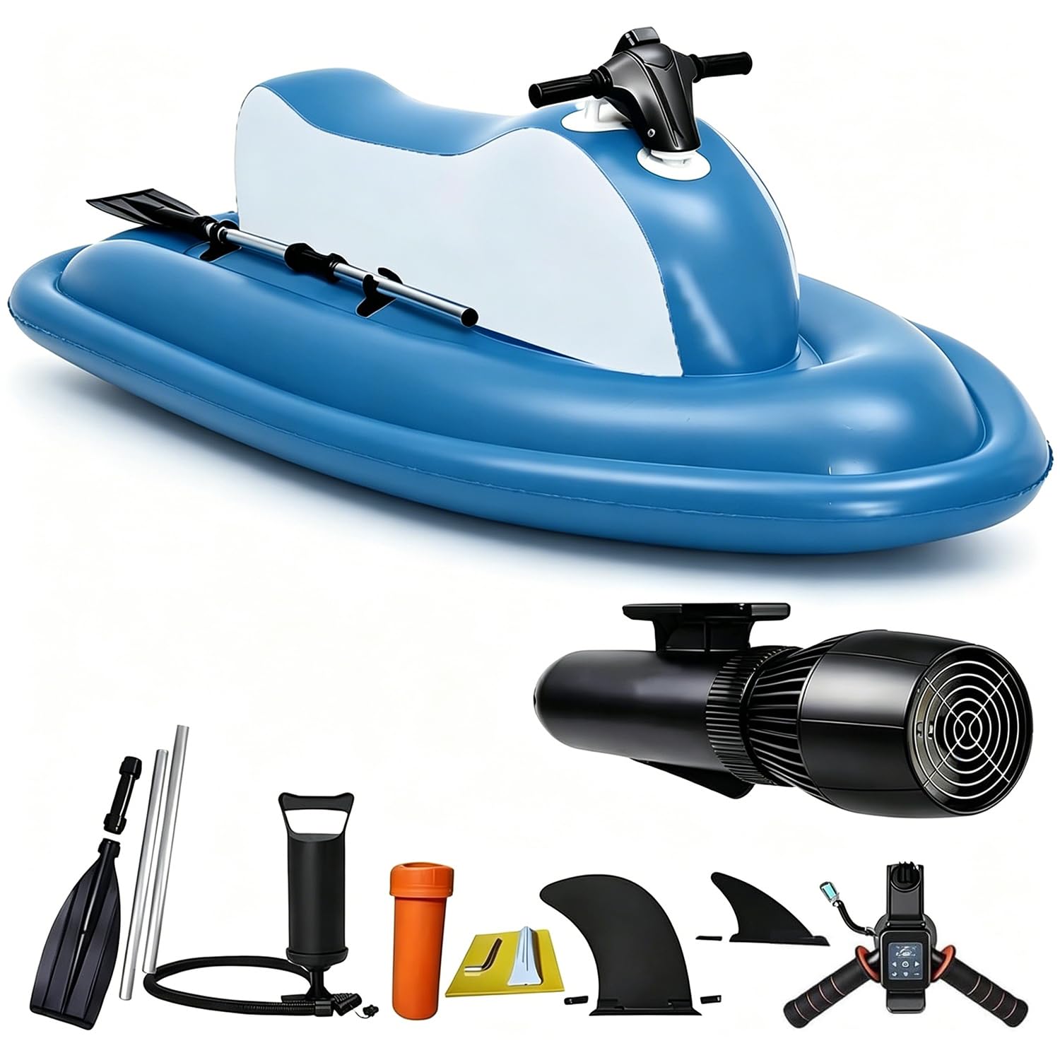 Scooter Submarino y Kayak 2 en 1 – Desmontable para Snorkel y Buceo | Potente motor 500W y batería 10000mAh – velocidad 3-7 km/h y autonomía hasta 130 min,Profundidad máxima 40m