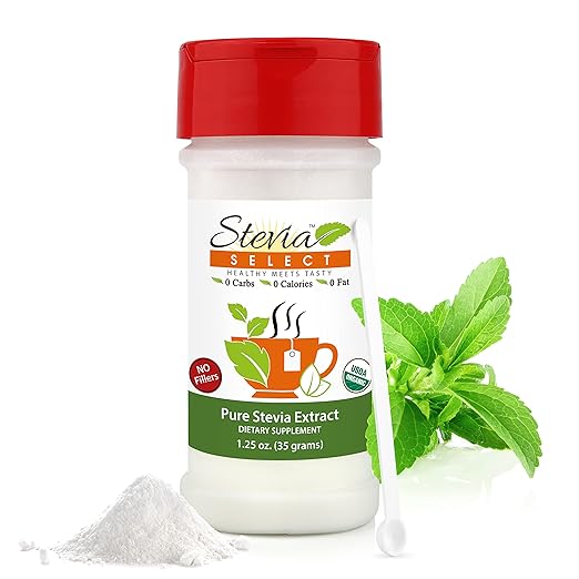 Stevia Select Organic Stevia Powder Sugar Free Plant Based Stevia Sweetener USDA