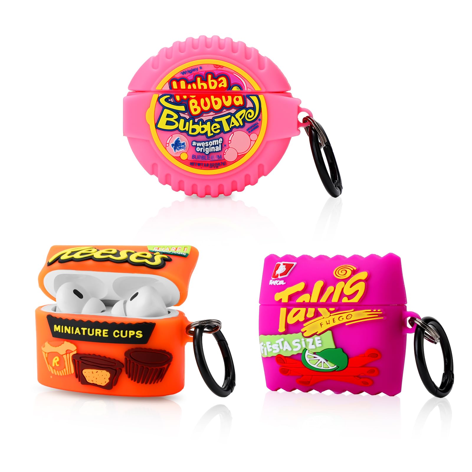 [3Pack] Gedicht for Airpods Pro Case, Cute AirPods Pro Cartoon Character Case,Unique Design Funny Fun Kawaii 3D Cartoon Characters Silicone AirPods Pro Case for Men Women,Cookies